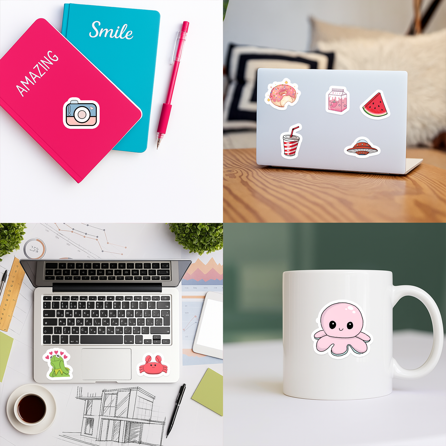 Cute Fun Stickers Pack for Girls Boys