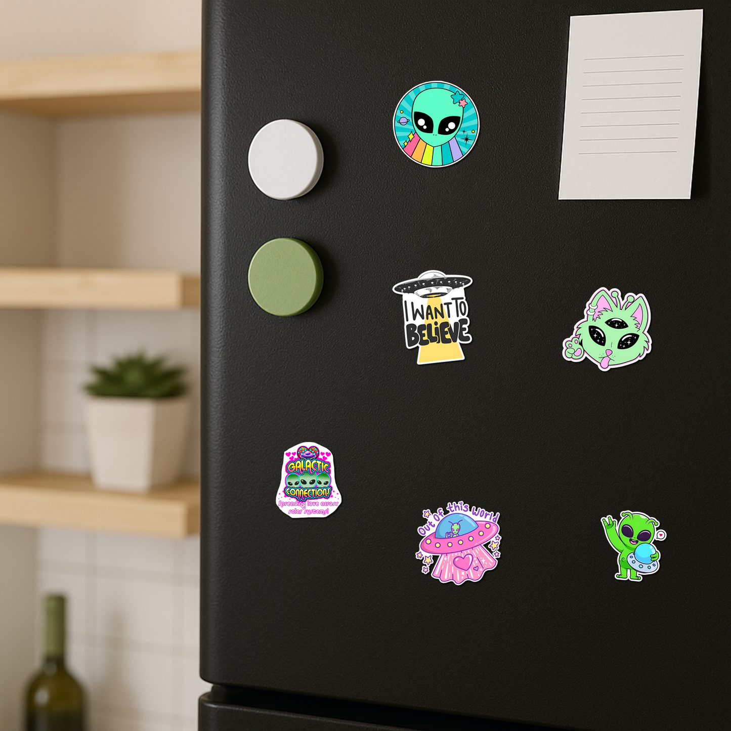 Alien Stickers, UFO, Space