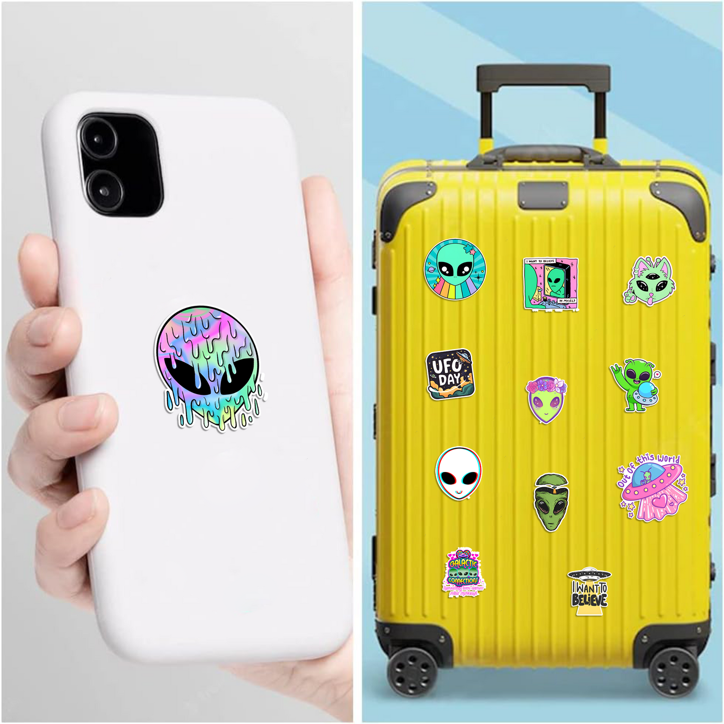 Alien Stickers, UFO, Space