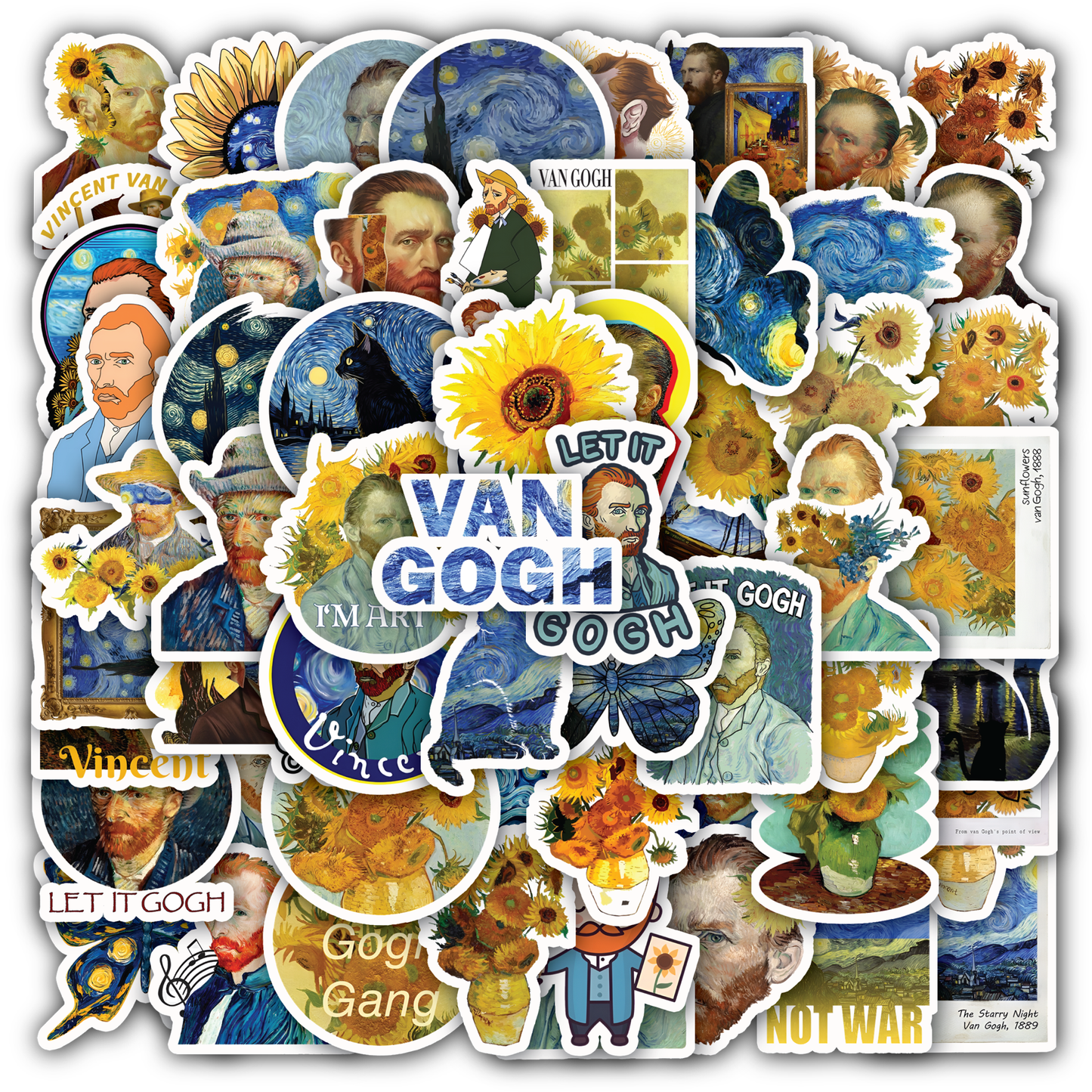 The Starry Night Sunflowers Art